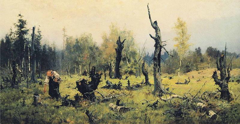 Vasily Polenov Burnt Forest Norge oil painting art